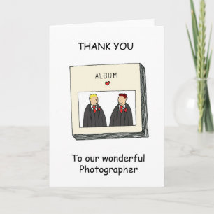 Thanks to Wedding Photographer Thank You Card