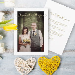 Thanks to You Wedding Gold Custom Whimsical Script