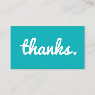 THANKS trendy colorful thank you business card