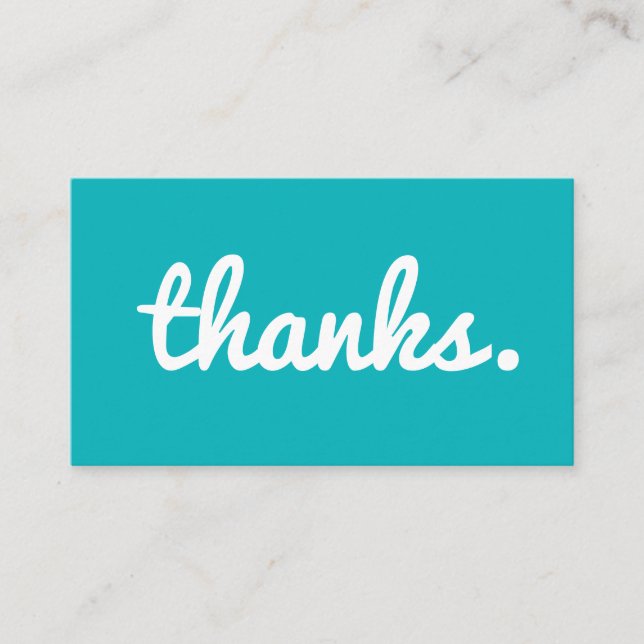 THANKS | trendy colorful thank you business card (Front)