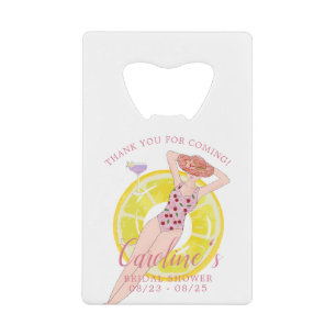 Thanks Tropical Beach Bridal Shower Bachelorette Credit Card Bottle Opener