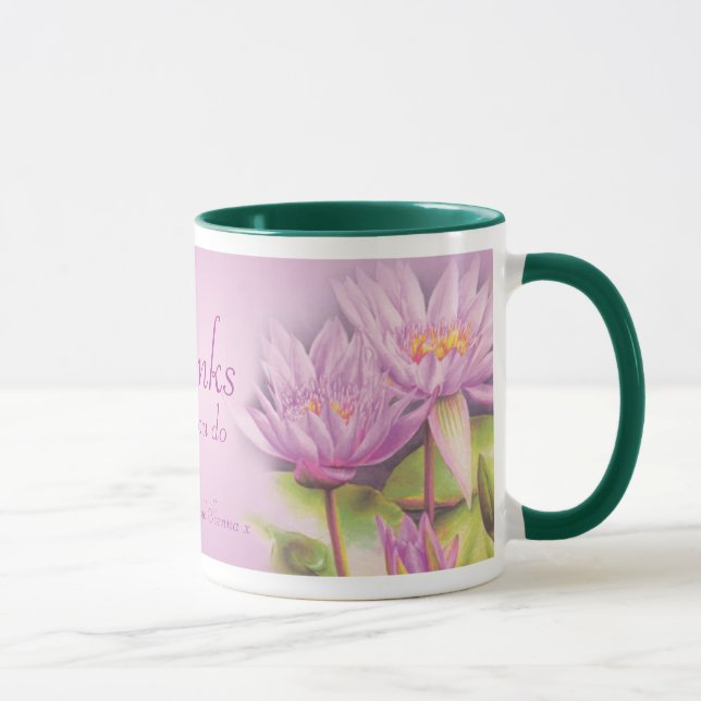 Thanks water lily mug (Right)