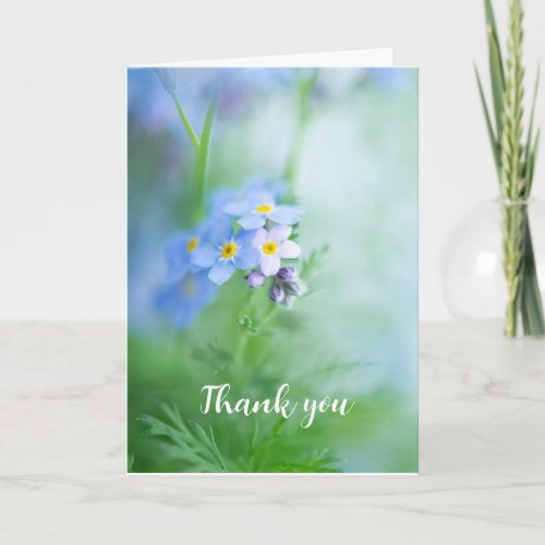 Thanks Watercolor Hummingbird Lavender Flower Art  Thank You Card