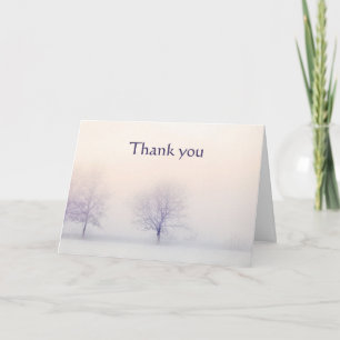 Thanks Winter Scene of a forest Bible Scripture Card