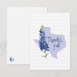 Thanks Y'all Bluebonnet Texas Thank You Card