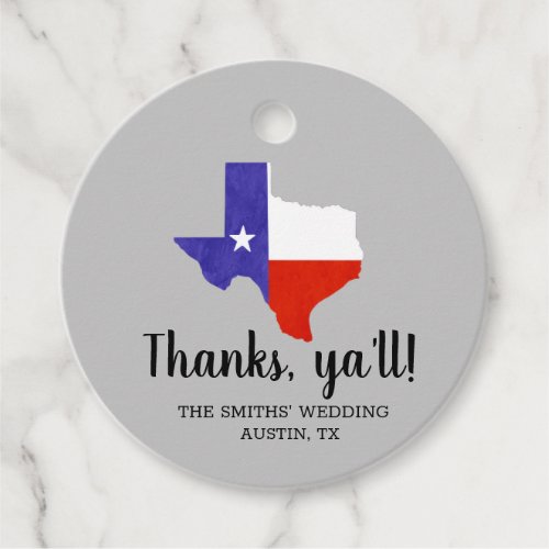 Thanks Yall Texas Flag Austin Dallas Favor Tags