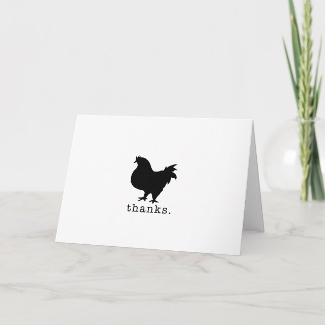 Thanks, you’re the Breast. Chicken Thank You Card (Front)