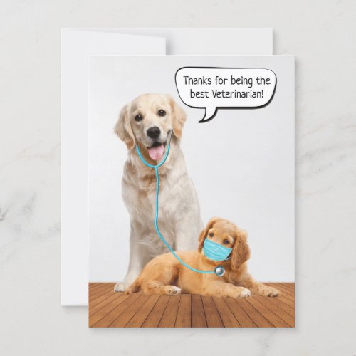 Thanks You to Veterinarian   Postcard