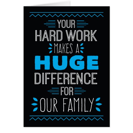 Thanks, Your Hard Work Makes Huge Difference Cards (Front)