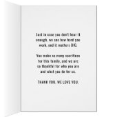 Thanks, Your Hard Work Makes Huge Difference Cards (Inside (Right))
