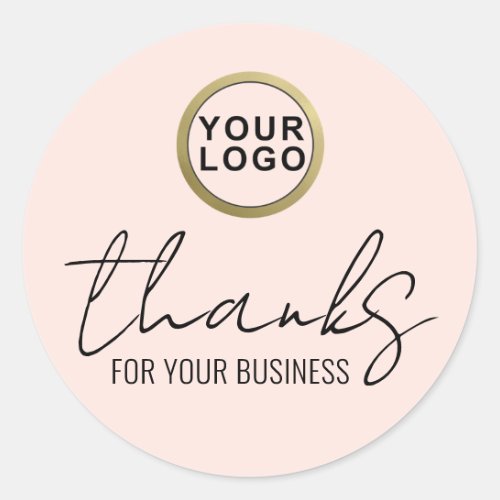 Thanks Your Logo Classic Round Sticker