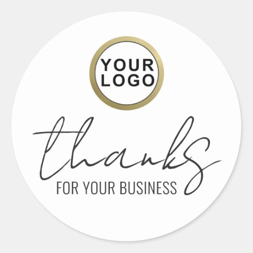 Thanks Your Logo  Classic Round Sticker