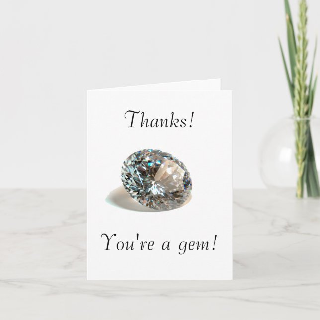 Thanks! You're a gem! Thank You Card (Front)
