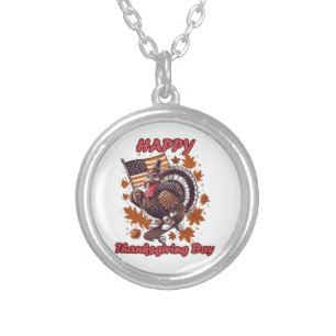 Thanksgiving 2023 silver plated necklace