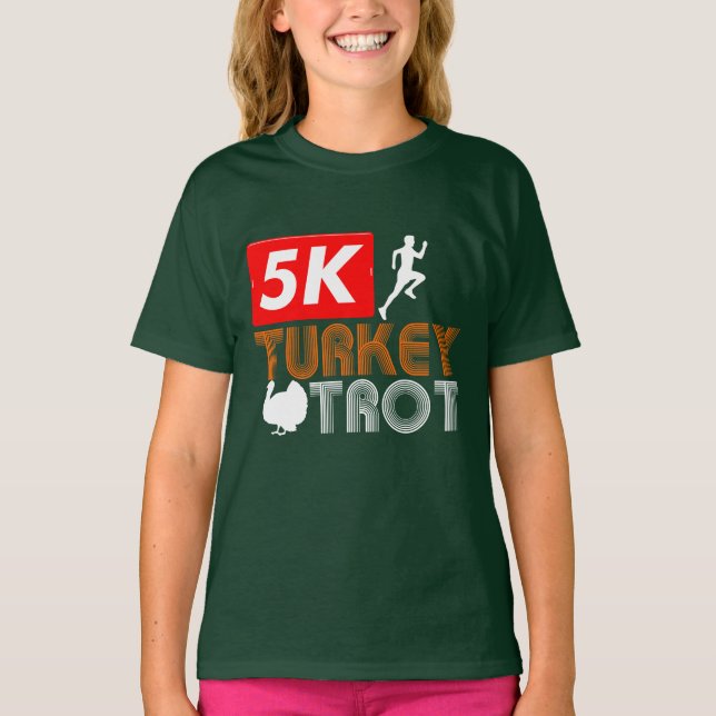 Thanksgiving 5K Turkey Trot Gag Novelty T-Shirt (Front)