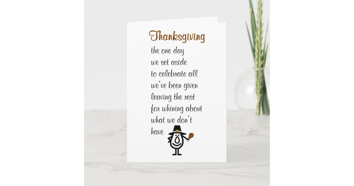 funny thanksgiving poems