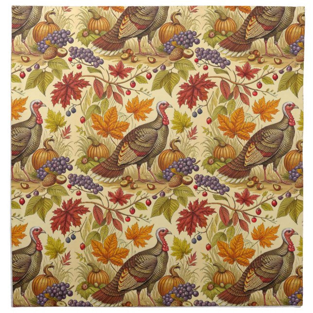 Thanksgiving Abundance Cloth Napkin (Front)
