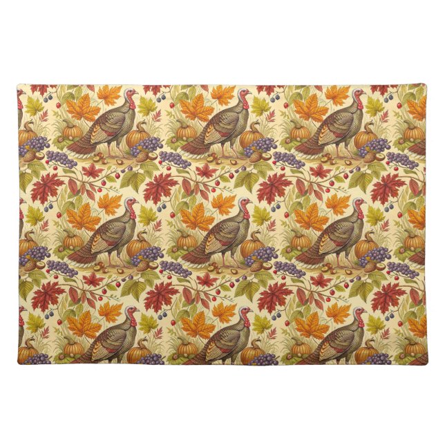 Thanksgiving Abundance Cloth Placemat (Front)