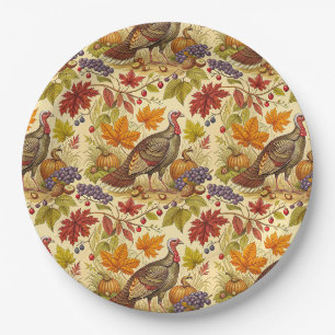 Thanksgiving Abundance Paper Plates