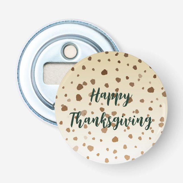 Thanksgiving Acorns Bottle Opener (Front)