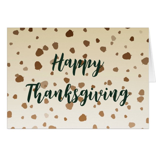 Thanksgiving Acorns Greeting Card (Front Horizontal)