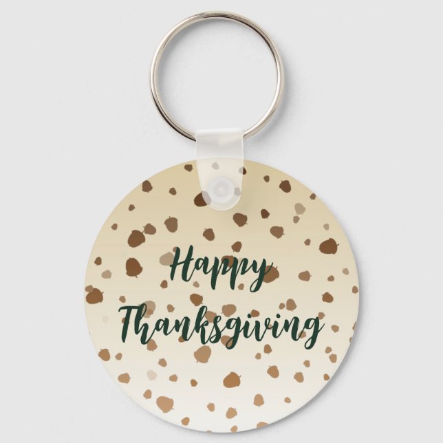 Thanksgiving Acorns Keychain (Front)