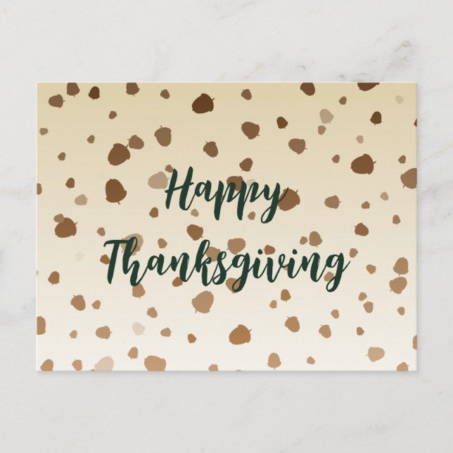 Thanksgiving Acorns Postcard (Front)
