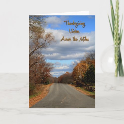 Thanksgiving Across the Miles Holiday Card