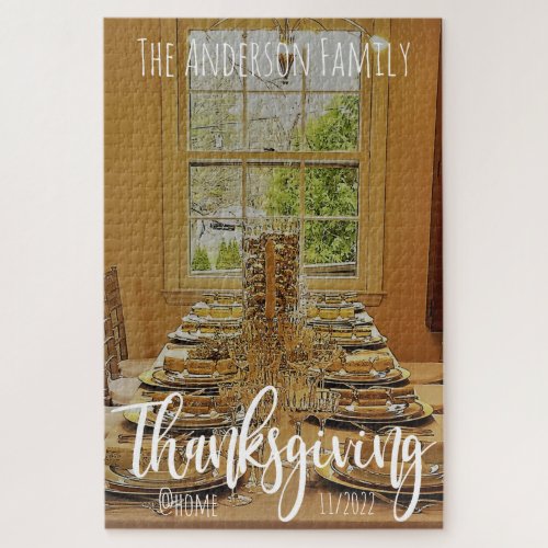 Thanksgiving Add Name Place Date Upload Photo Jigsaw Puzzle