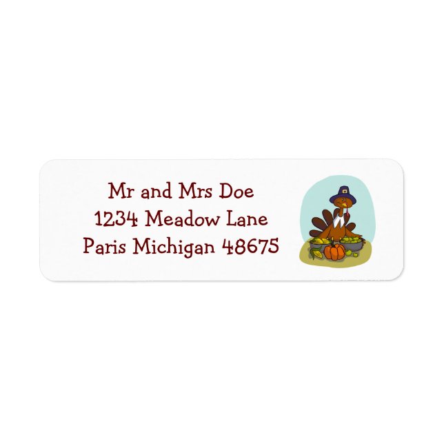 Thanksgiving Address Labels/Turkey Label (Front)