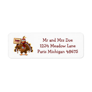 Thanksgiving Address Labels/Turkey Label