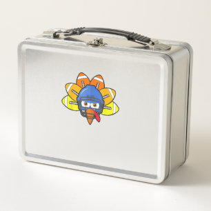 Thanksgiving American Football Youth Shirt, Turkey Metal Lunch Box