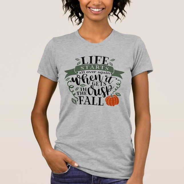 Thanksgiving and Autumn typography design T-Shirt (Front)
