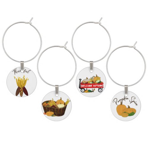 Thanksgiving and Autumn Wine Charm