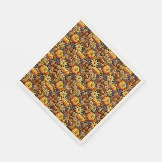 Thanksgiving and Fall Season Napkins (Corner)