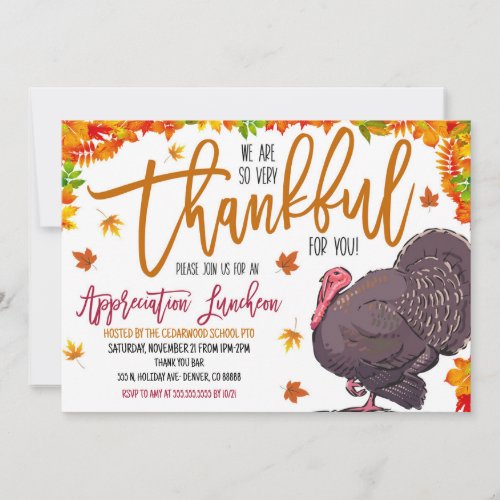 Thanksgiving Appreciation Invitation