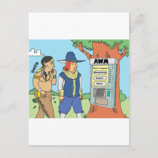 THANKSGIVING / ATM / FINANCIAL / BANKER gifts Holiday Postcard