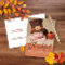Thanksgiving Autumn Baby Birth Photo