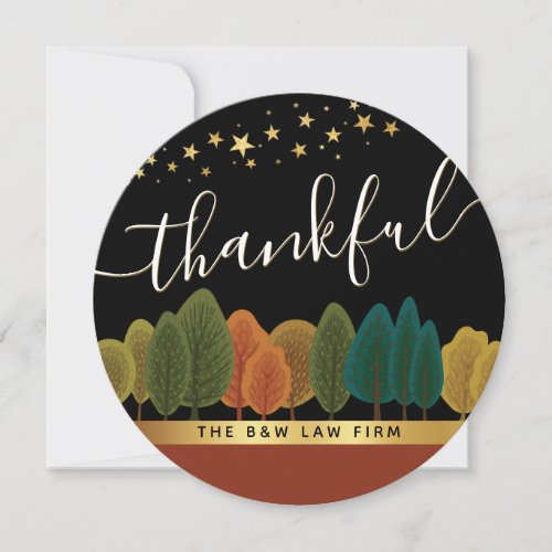 Thanksgiving Autumn Client Greeting Card