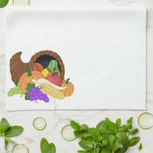 Thanksgiving Autumn Cornucopia Kitchen Towel