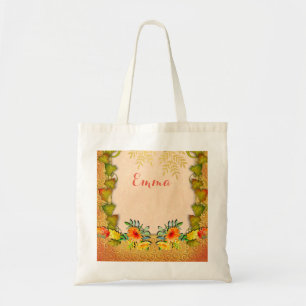 Thanksgiving Autumn Fall Maple Leaves and pumpkins Tote Bag