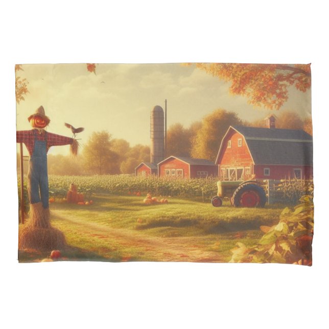 Thanksgiving/Autumn/Fall on the farm Pillow Case (Front)
