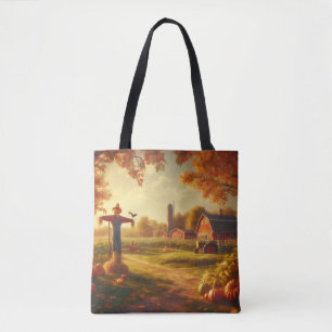 Thanksgiving/Autumn/Fall on the farm Tote Bag