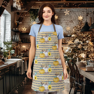 Thanksgiving Autumn Fall Pumpkin Glitter Apron