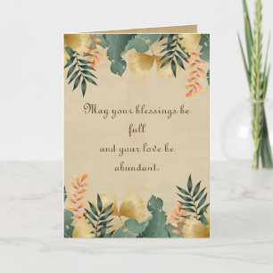 Thanksgiving Autumn Fall Vintage Card