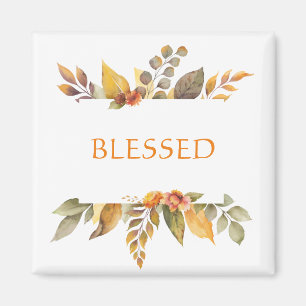 Thanksgiving Autumn Foliage BLESSED Fall Fun Magnet
