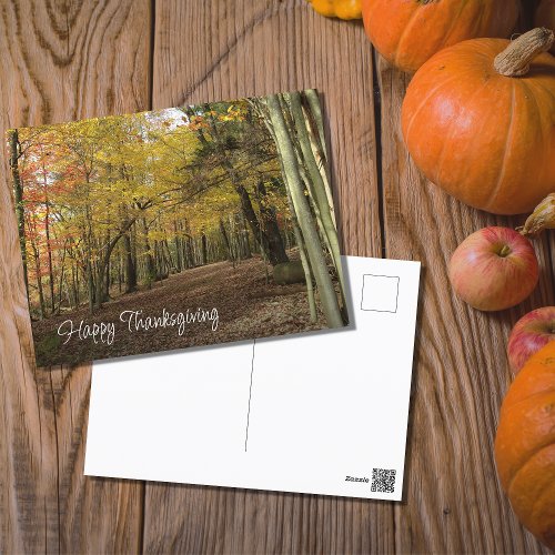 Thanksgiving Autumn Foliage Photo   Holiday Postcard