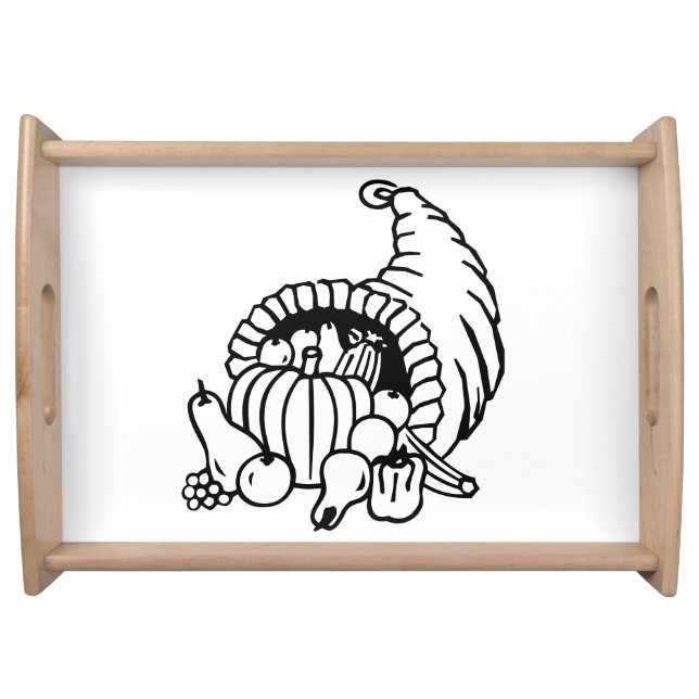 THANKSGIVING AUTUMN FRUIT  SERVING TRAY (Front)