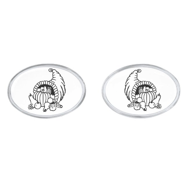 THANKSGIVING AUTUMN HARVEST   CUFFLINKS (Front)