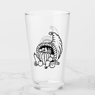THANKSGIVING AUTUMN HARVEST GLASS